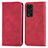 Funda de Cuero Cartera con Soporte Carcasa S04D para Huawei Honor V40 5G Rojo