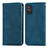 Funda de Cuero Cartera con Soporte Carcasa S04D para Huawei Honor X10 Max 5G Azul