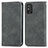 Funda de Cuero Cartera con Soporte Carcasa S04D para Huawei Honor X10 Max 5G Gris