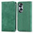 Funda de Cuero Cartera con Soporte Carcasa S04D para Huawei Honor X7b Verde