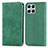 Funda de Cuero Cartera con Soporte Carcasa S04D para Huawei Honor X8 4G Verde