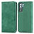 Funda de Cuero Cartera con Soporte Carcasa S04D para Huawei Nova 7 SE 5G Verde