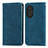 Funda de Cuero Cartera con Soporte Carcasa S04D para Huawei Nova 9 SE Azul