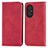 Funda de Cuero Cartera con Soporte Carcasa S04D para Huawei Nova 9 SE Rojo