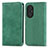 Funda de Cuero Cartera con Soporte Carcasa S04D para Huawei Nova 9 SE Verde