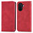 Funda de Cuero Cartera con Soporte Carcasa S04D para Huawei Nova Y70 Plus Rojo