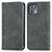 Funda de Cuero Cartera con Soporte Carcasa S04D para Motorola Moto Edge 20 Lite 5G Gris