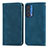 Funda de Cuero Cartera con Soporte Carcasa S04D para Motorola Moto Edge (2021) 5G Azul