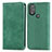 Funda de Cuero Cartera con Soporte Carcasa S04D para Motorola Moto G Play (2023) Verde