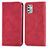 Funda de Cuero Cartera con Soporte Carcasa S04D para Motorola Moto G Stylus (2021) Rojo