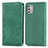 Funda de Cuero Cartera con Soporte Carcasa S04D para Motorola Moto G Stylus (2021) Verde