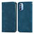 Funda de Cuero Cartera con Soporte Carcasa S04D para Motorola Moto G31 Azul