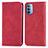 Funda de Cuero Cartera con Soporte Carcasa S04D para Motorola Moto G31 Rojo