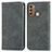 Funda de Cuero Cartera con Soporte Carcasa S04D para Motorola Moto G40 Fusion Gris