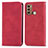 Funda de Cuero Cartera con Soporte Carcasa S04D para Motorola Moto G40 Fusion Rojo