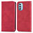 Funda de Cuero Cartera con Soporte Carcasa S04D para Motorola Moto G51 5G Rojo