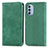 Funda de Cuero Cartera con Soporte Carcasa S04D para Motorola Moto G51 5G Verde