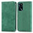 Funda de Cuero Cartera con Soporte Carcasa S04D para Oppo A16 Verde