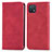 Funda de Cuero Cartera con Soporte Carcasa S04D para Oppo A16e Rojo