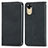 Funda de Cuero Cartera con Soporte Carcasa S04D para Oppo A17K Negro