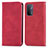 Funda de Cuero Cartera con Soporte Carcasa S04D para Oppo A54 5G Rojo