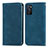 Funda de Cuero Cartera con Soporte Carcasa S04D para Oppo A55S 5G Azul