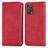 Funda de Cuero Cartera con Soporte Carcasa S04D para Oppo A74 4G Rojo