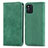 Funda de Cuero Cartera con Soporte Carcasa S04D para Oppo Find X3 5G Verde