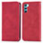 Funda de Cuero Cartera con Soporte Carcasa S04D para Oppo K9 Pro 5G Rojo