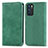 Funda de Cuero Cartera con Soporte Carcasa S04D para Oppo Reno6 5G Verde