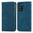 Funda de Cuero Cartera con Soporte Carcasa S04D para Oppo Reno6 Pro 5G India Azul