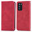 Funda de Cuero Cartera con Soporte Carcasa S04D para Oppo Reno6 Pro 5G India Rojo