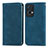 Funda de Cuero Cartera con Soporte Carcasa S04D para Oppo Reno7 Pro 5G Azul