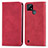 Funda de Cuero Cartera con Soporte Carcasa S04D para Realme C21 Rojo