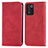 Funda de Cuero Cartera con Soporte Carcasa S04D para Realme Q3s 5G Rojo