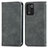 Funda de Cuero Cartera con Soporte Carcasa S04D para Realme Q3t 5G Gris