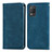 Funda de Cuero Cartera con Soporte Carcasa S04D para Realme V13 5G Azul