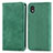 Funda de Cuero Cartera con Soporte Carcasa S04D para Samsung Galaxy A01 Core Verde