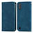 Funda de Cuero Cartera con Soporte Carcasa S04D para Samsung Galaxy A01 SM-A015 Azul