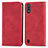 Funda de Cuero Cartera con Soporte Carcasa S04D para Samsung Galaxy A01 SM-A015 Rojo