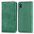 Funda de Cuero Cartera con Soporte Carcasa S04D para Samsung Galaxy A02 Verde