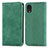 Funda de Cuero Cartera con Soporte Carcasa S04D para Samsung Galaxy A03 Core Verde