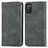 Funda de Cuero Cartera con Soporte Carcasa S04D para Samsung Galaxy A03s Gris