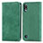 Funda de Cuero Cartera con Soporte Carcasa S04D para Samsung Galaxy A10 Verde