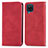 Funda de Cuero Cartera con Soporte Carcasa S04D para Samsung Galaxy A12 5G Rojo