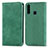 Funda de Cuero Cartera con Soporte Carcasa S04D para Samsung Galaxy A20s Verde