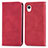 Funda de Cuero Cartera con Soporte Carcasa S04D para Samsung Galaxy A22 5G SC-56B Rojo