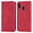 Funda de Cuero Cartera con Soporte Carcasa S04D para Samsung Galaxy A40 Rojo