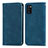 Funda de Cuero Cartera con Soporte Carcasa S04D para Samsung Galaxy A41 Azul