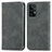 Funda de Cuero Cartera con Soporte Carcasa S04D para Samsung Galaxy A52s 5G Gris